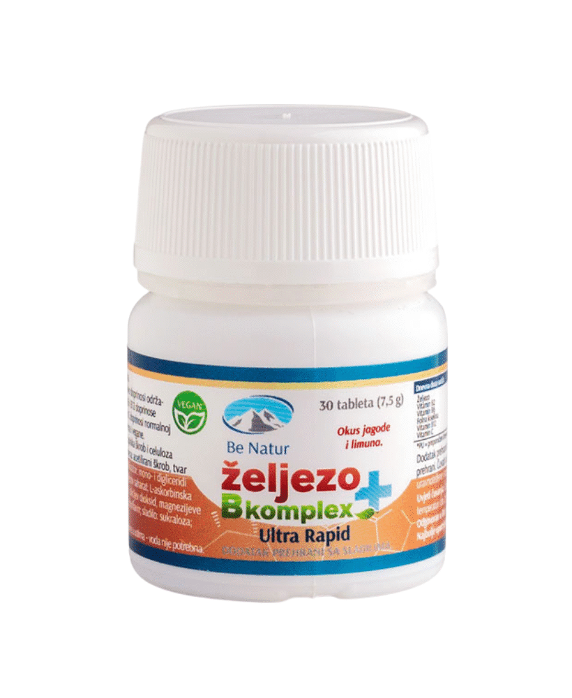 Be Natur Željezo + B kompleks Ultra Rapid 30kom
