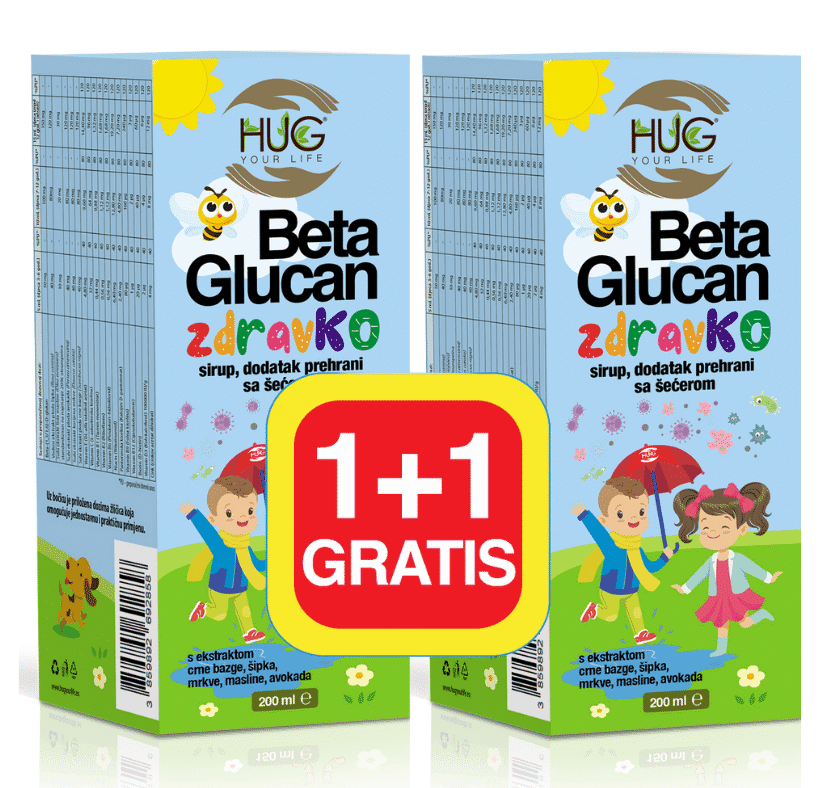 Hug Your Life Beta Glucan zdravKO 1+1 gratis