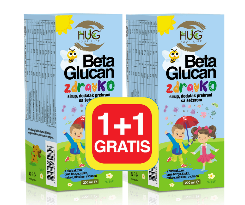 Hug Your Life Beta Glucan zdravKO 1+1 gratis