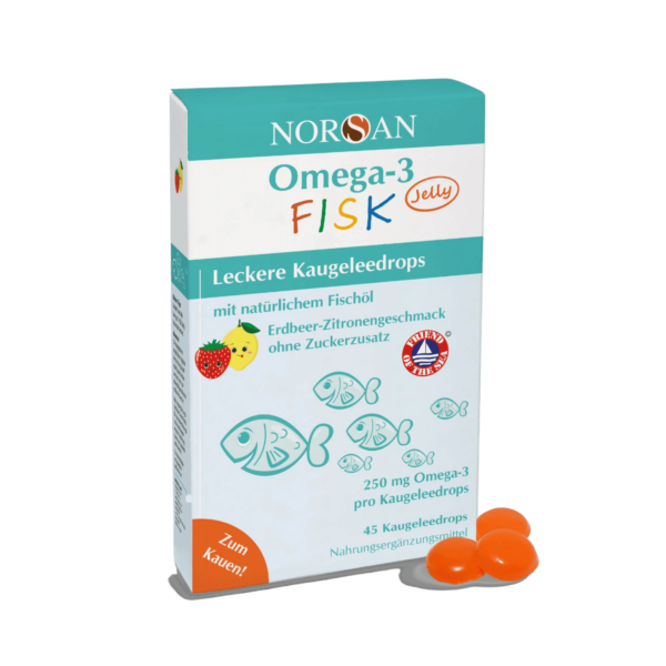 Norsan Omega-3 FISK žele bomboni 45kom