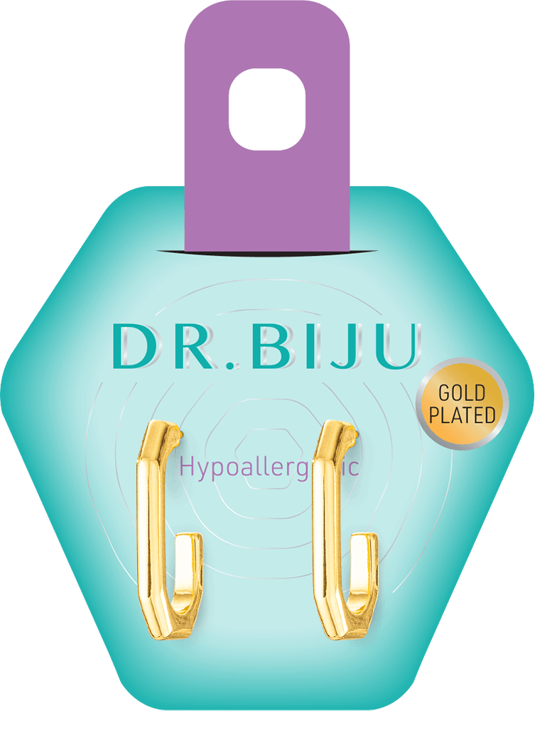 DR BIJU NAUŠNICE OCTAGON GOLD