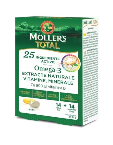 Mollers Omega-3 Total kapsule i tablete 2x14 kom