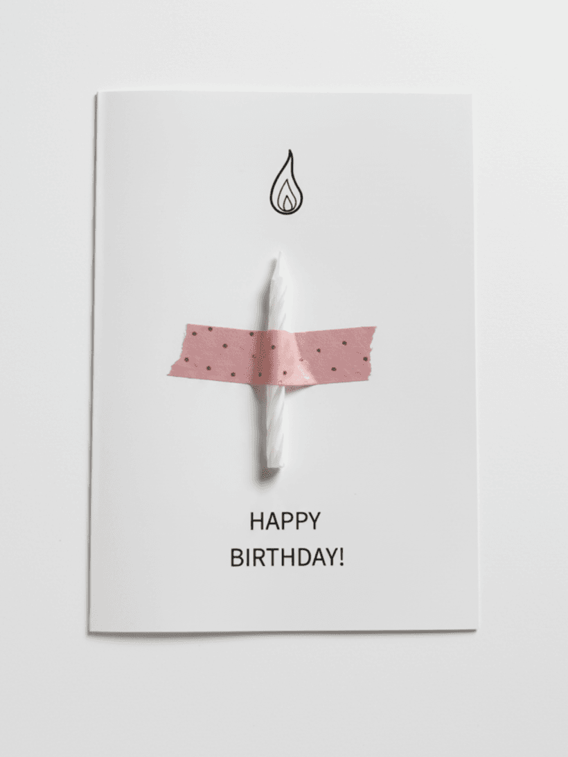 Rođendanska čestitka sa svjećicom - "Make a Wish"