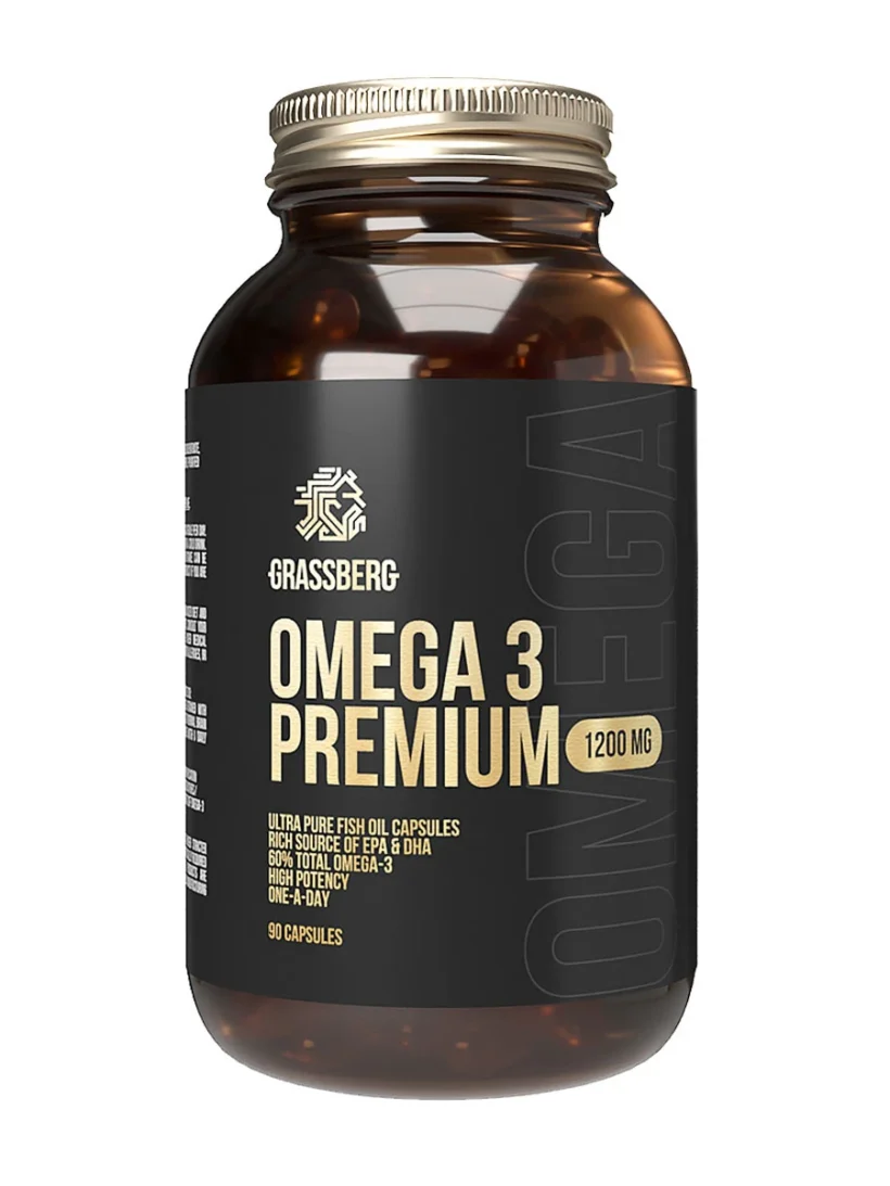 Grassberg Omega-3 Premium 1200 mg, 90 kapsula