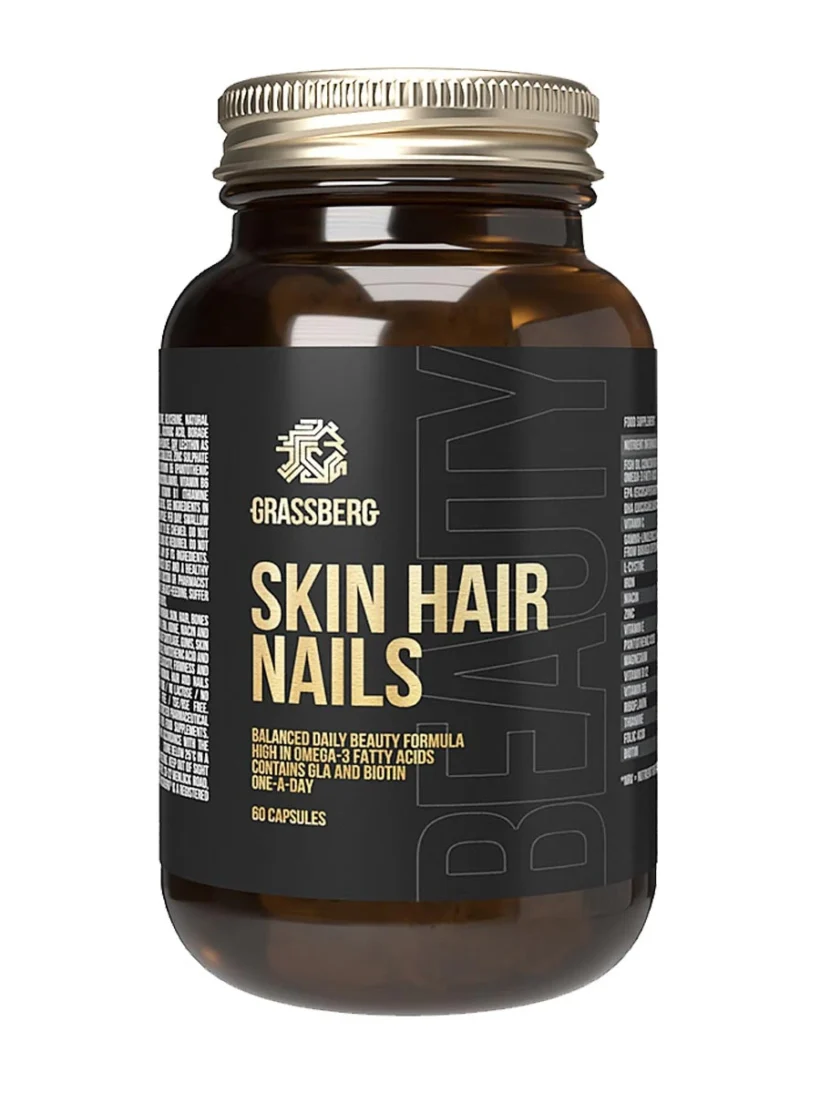 Grassberg Skin Hair Nails, 60 kapsula