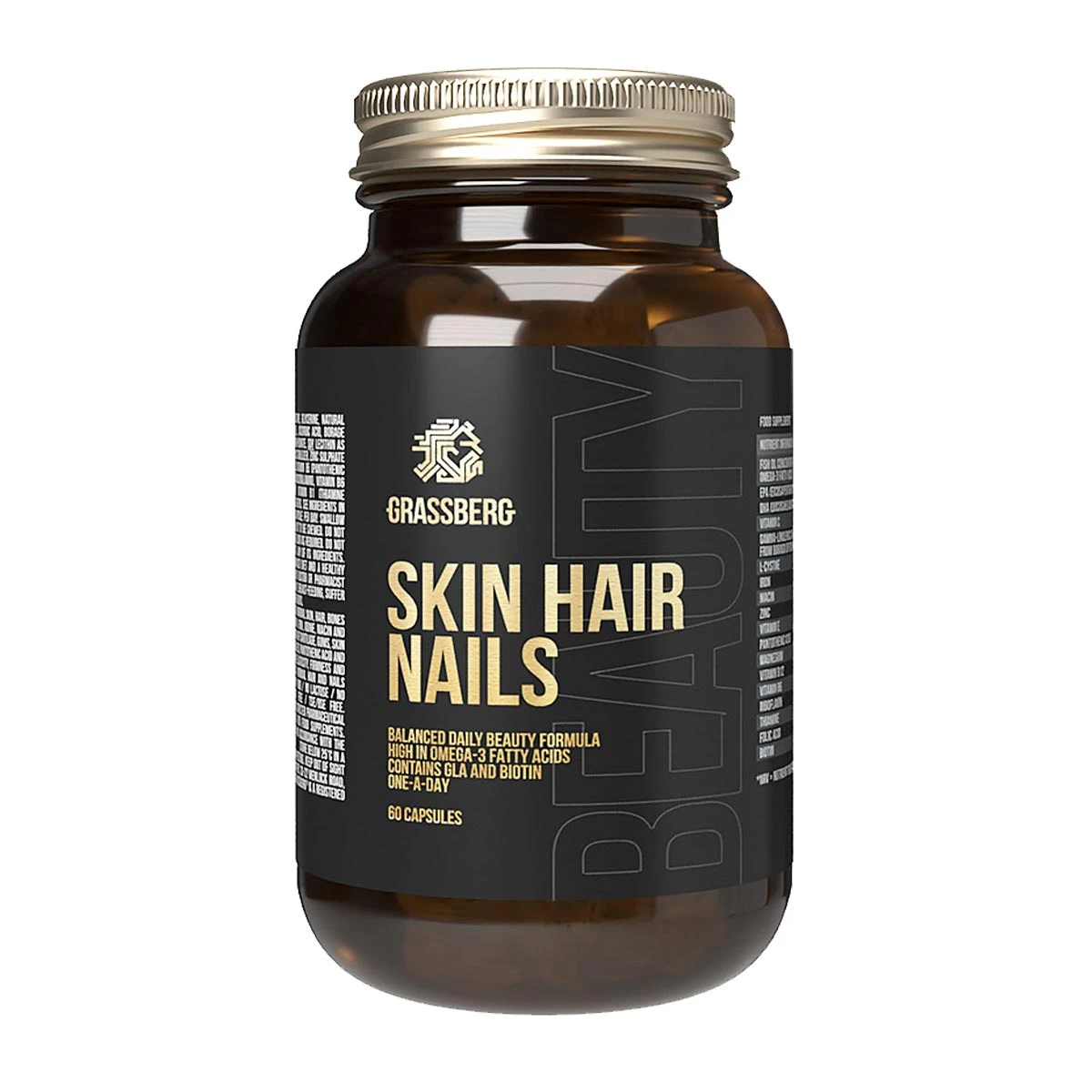 Grassberg Skin Hair Nails, 60 kapsula